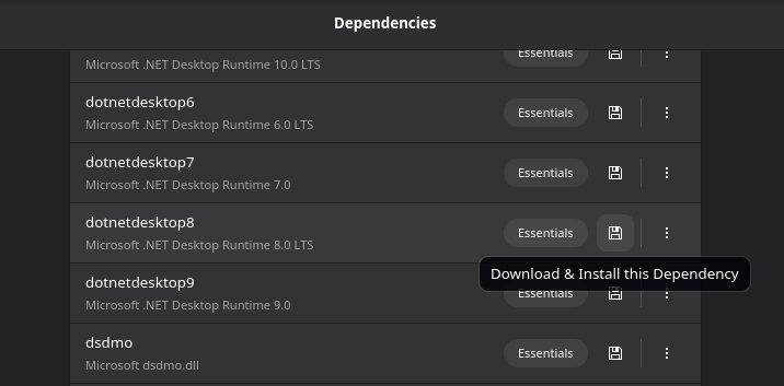 WAEInstallDependency